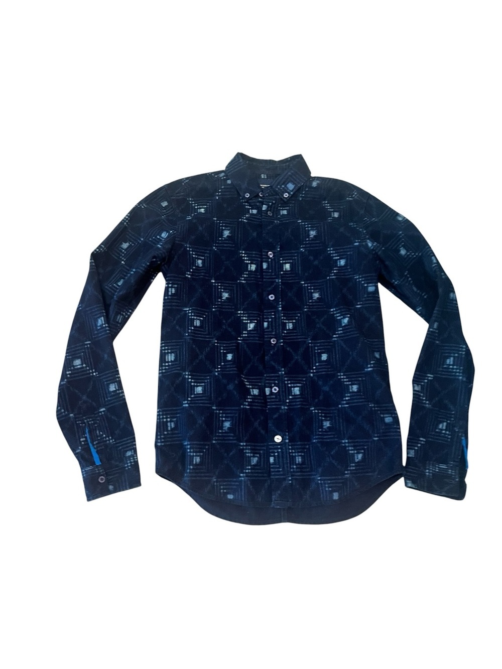 Scotch And Soda Indigo Cotton Long Sleeve Button Up Shirt Small